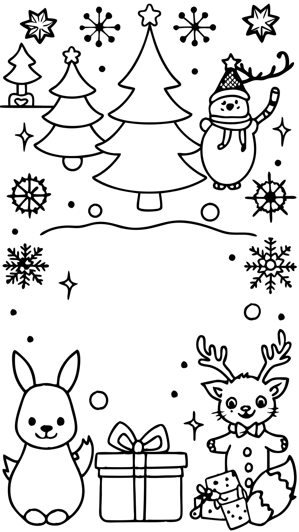 christmas card coloring page